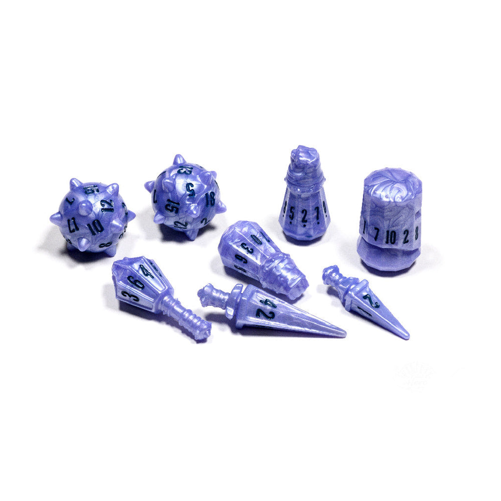 PolyHero Warrior 8 Dice Set - Ghost Knight (ONLINE ORDER ONLY)