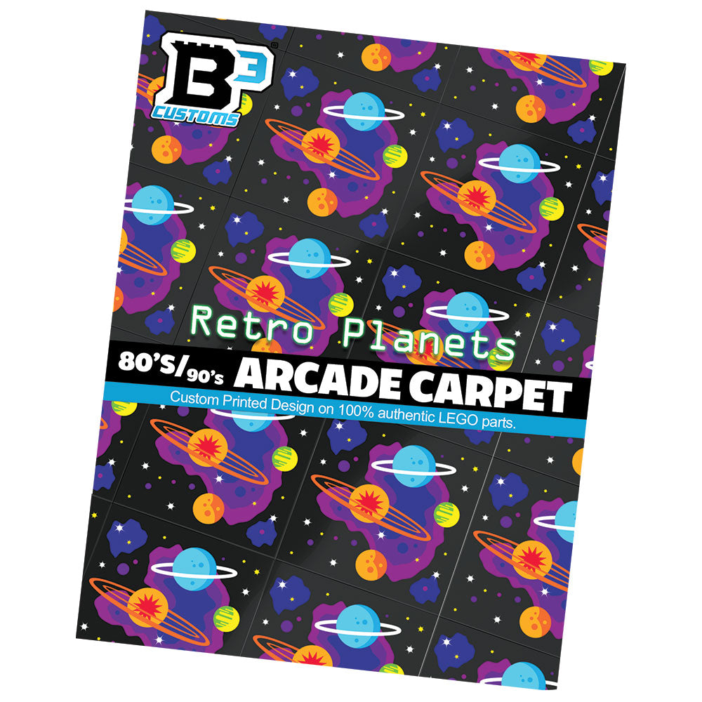 80's and 90's Arcade Carpet 6x6 Tiles (Planets) made with LEGO parts - Pack of 10 (Online Order Only)