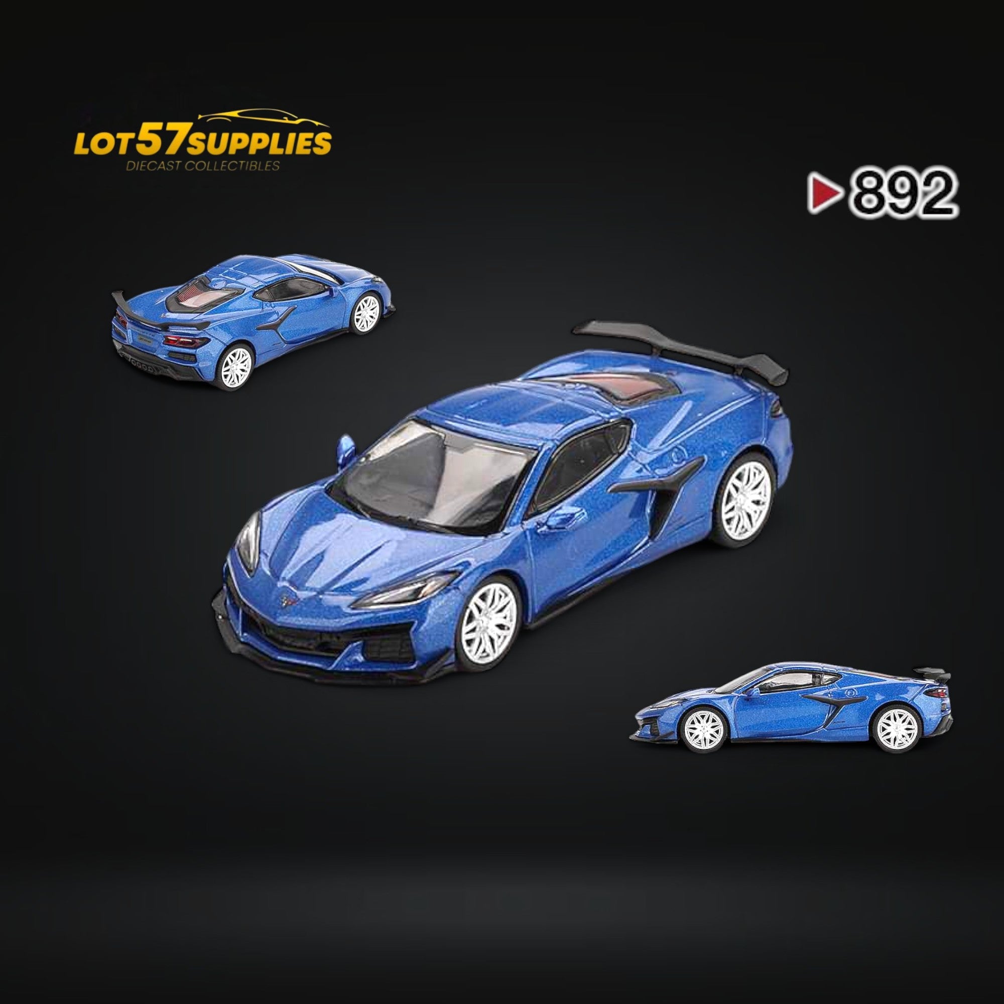 (Pre-Order) Mini-GT Chevrolet Corvette Z06 2023 Elkhart Lake Blue Metallic #892 1:64 (ONLINE ORDER ONLY)