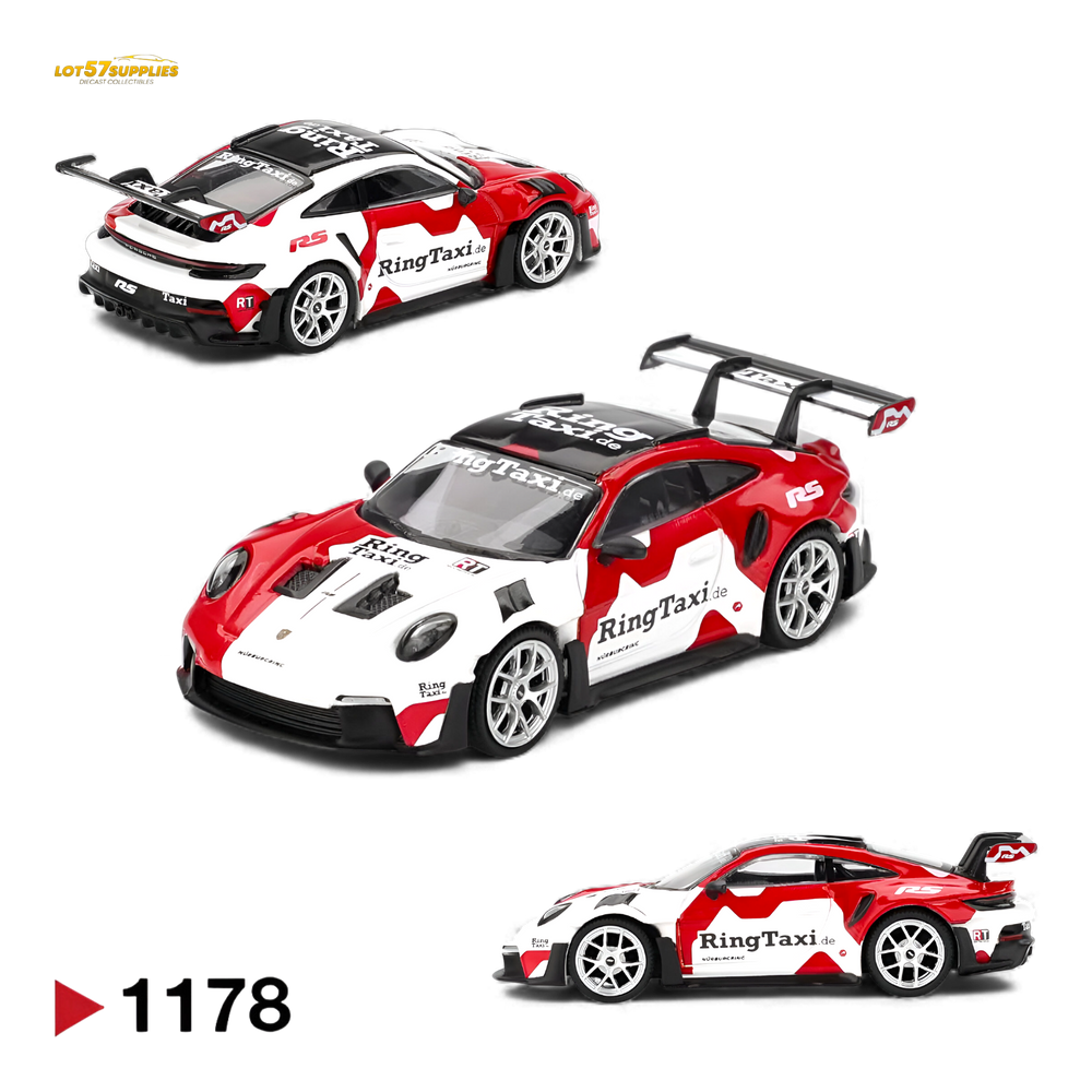 (Pre-Order) Mini GT Porsche 911 (992) GT3 RS Weissach RingTaxi.com 1:64 (ONLINE ORDER ONLY)