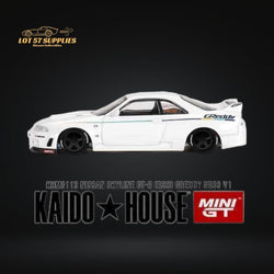 Mini GT x Kaido House Nissan Skyline GT-R R33 GREDDY V1 in White 1:64 KHMG113 (ONLINE ORDER ONLY)