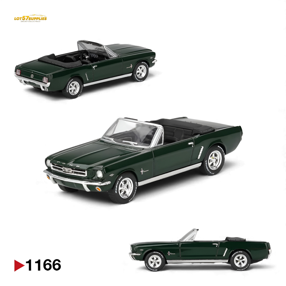 (Pre-Order) Mini-GT Ford Mustang Convertible 1964 - Highland Green 1:64 (ONLINE ORDER ONLY)