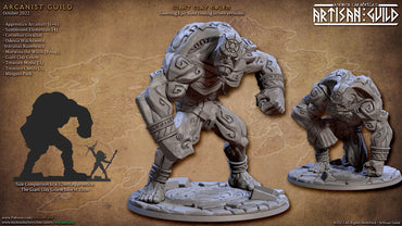 3D Printed Artisan Guild Giant Clay Golem Set Arcanists Guild 28mm 32mm (Online Only)