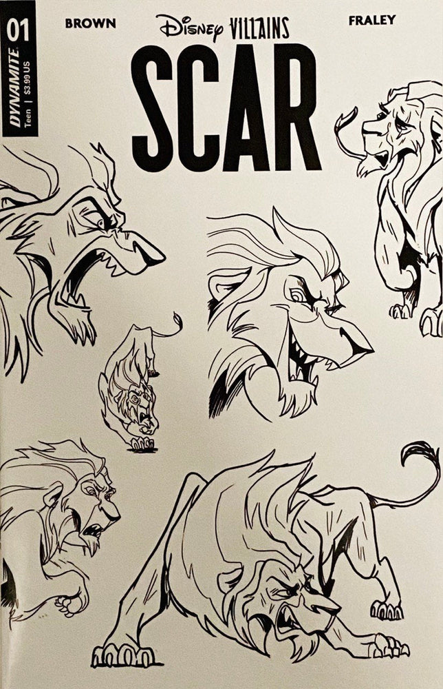 Disney Villains Scar #1 J 1:20 Character Desgin Variant (04/05/2023) Dynamite (ONLINE ORDER ONLY)
