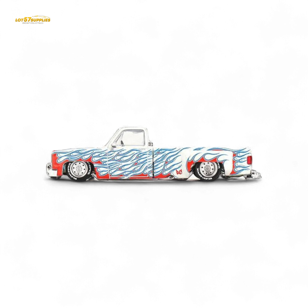 Mini GT x Kaido House Chevrolet Silverado DUALLY on Fire V2 1:64 KHMG157 (ONLINE ORDER ONLY)