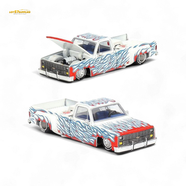 Mini GT x Kaido House Chevrolet Silverado DUALLY on Fire V2 1:64 KHMG157 (ONLINE ORDER ONLY)