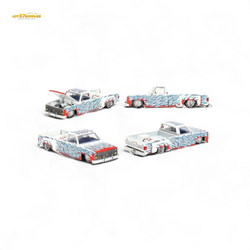 Mini GT x Kaido House Chevrolet Silverado DUALLY on Fire V2 1:64 KHMG157 (ONLINE ORDER ONLY)