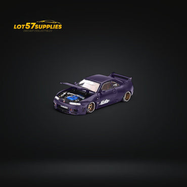 (Pre-Order) Mini GT x Kaido House Nissan Skyline GT-R (R33) Purple Active Carbon R V2 1:64 KHMG163 (ONLINE ORDER ONLY)