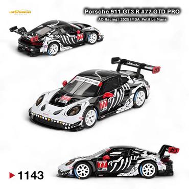 (Pre-Order) MiniGT Porsche 911 GT3 R - #77 AQ Racing 2025 IMSA Petit Le Mans Skeleton - 1:64 (ONLINE ORDER ONLY)