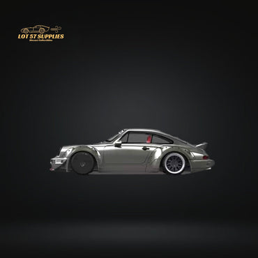 AuroraModel Porsche RWB 964 Liquid Silver DUCKTAIL 1:64 (ONLINE ORDER ONLY)