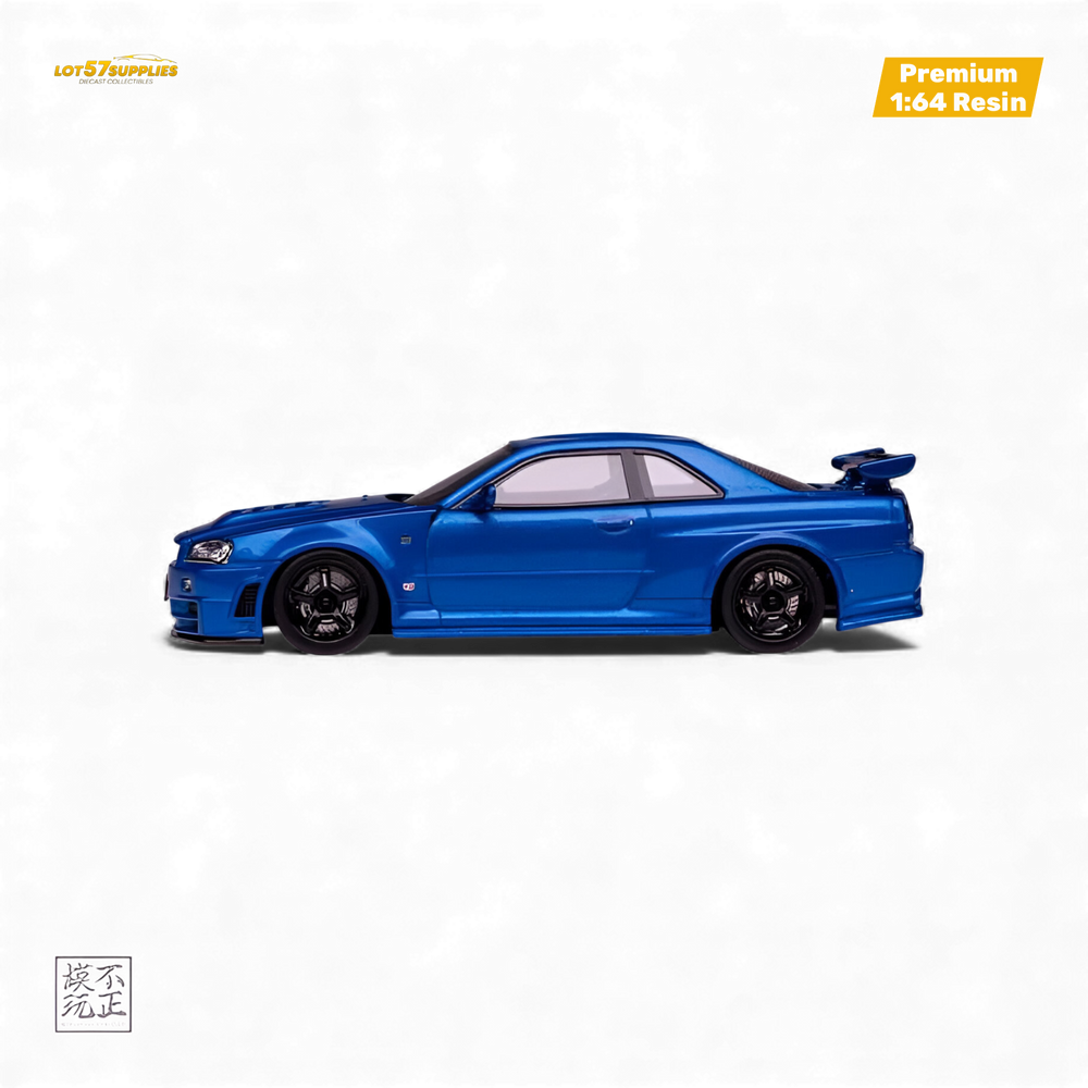 Car's Lounge Skyline GT-R R34 NISMO Z-TUNE - Bayside Blue 1:64 (ONLINE ORDER ONLY)