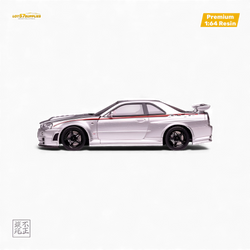 Car's Lounge Skyline GT-R R34 NISMO Z-TUNE - Nismo Edition Silver 1:64 (ONLINE ORDER ONLY)