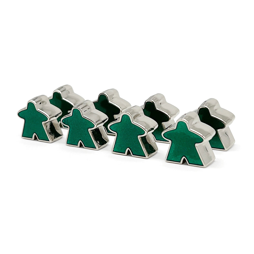 8 Pack of Green Enamel Meeples by Norse Foundry (Online Only)