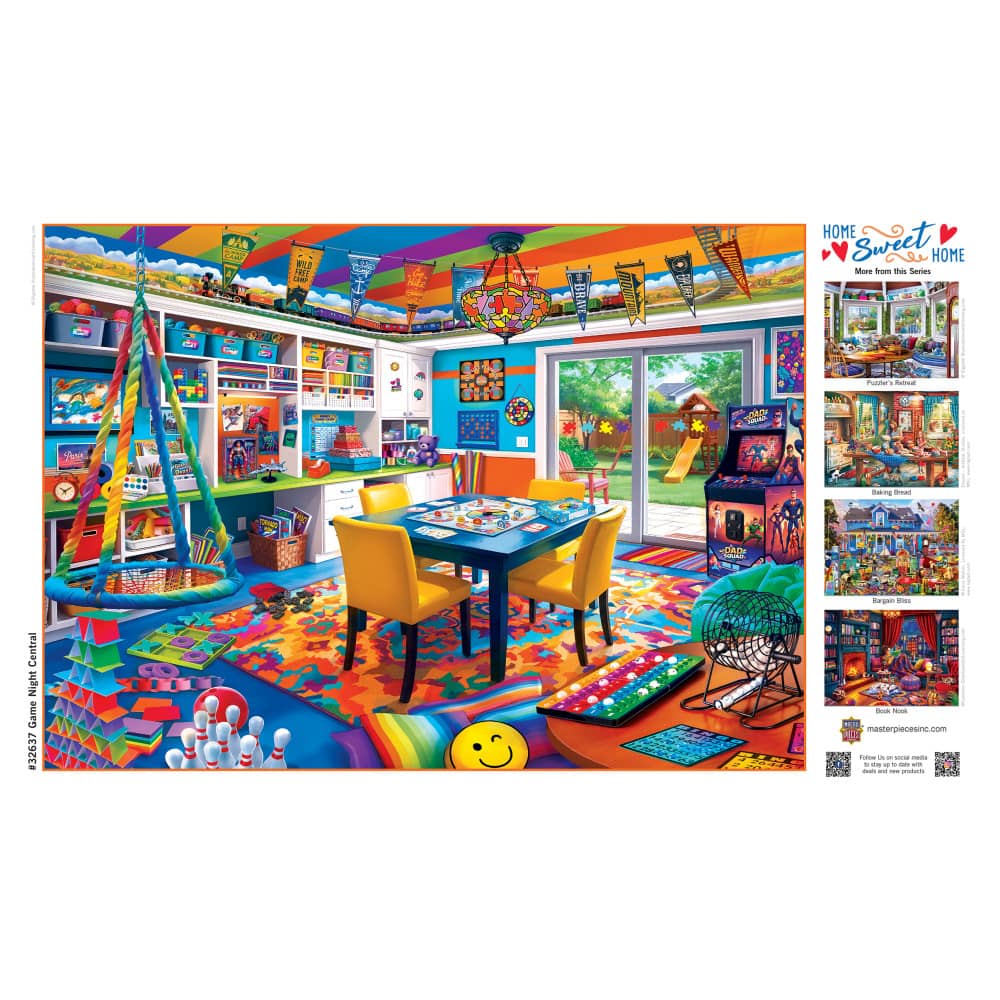 Home Sweet Home - Game Night Central 500 Piece Jigsaw Puzzle