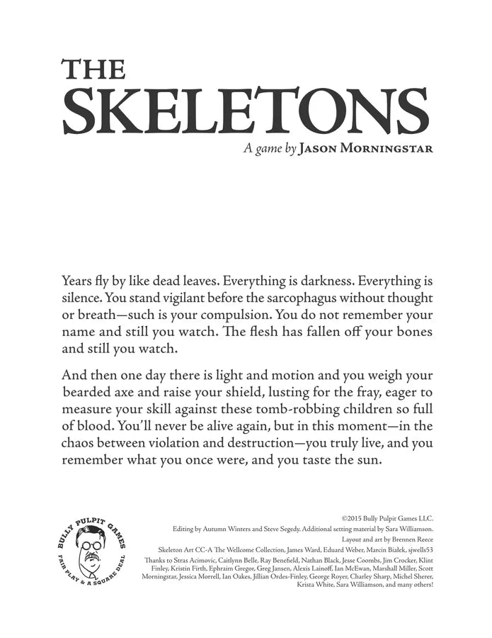 The Skeletons - Roleplaying Game (Online Order Only)