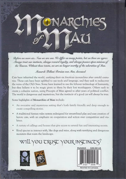 Monarchies of Mau Core Rulebook - Roleplaying Game (Online Order Only)