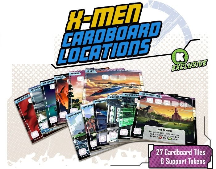 Marvel United: X-Men Kickstarter Exclusive Cardboard Locations (ONLINE ORDER ONLY)