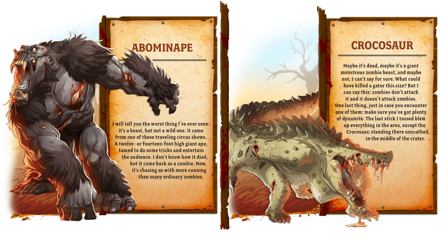 Zombicide: Undead or Alive - Abominape vs Crocosaur Kickstarter Exclusive Abomination Pack (ONLINE ORDER ONLY)