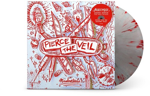 Pierce the Veil - Misadventures (Indie Exclusive, Limited Edition, Colored Vinyl, Red, Silver) [Vinyl] (ONLINE ORDER ONLY)