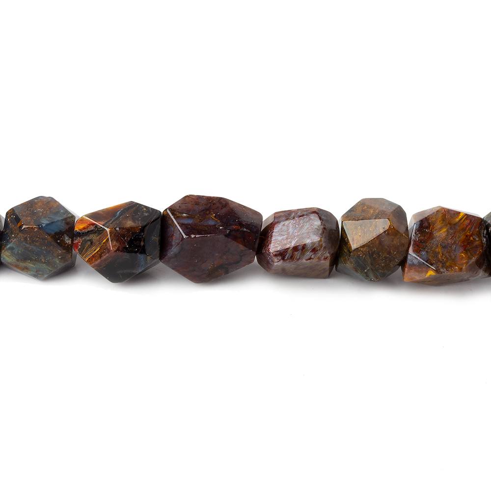 9x8x5-12x8x7mm Pietersite faceted nuggets 16 inch 45 beads (ONLINE ORDER ONLY)