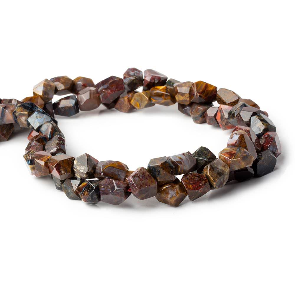 9x8x5-12x8x7mm Pietersite faceted nuggets 16 inch 45 beads (ONLINE ORDER ONLY)
