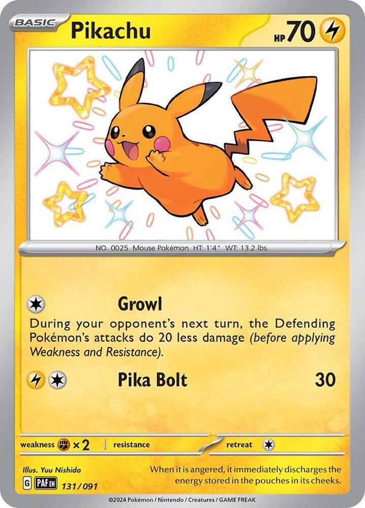 Pikachu (131/091) [Scarlet & Violet: Paldean Fates] (Online Only)