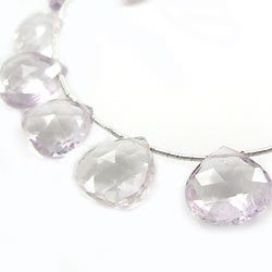 Pink Amethyst Heart Briolette (ONLINE ORDER ONLY)