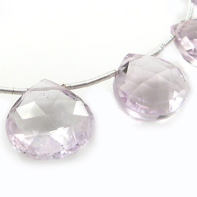 Pink Amethyst Heart Briolette (ONLINE ORDER ONLY)