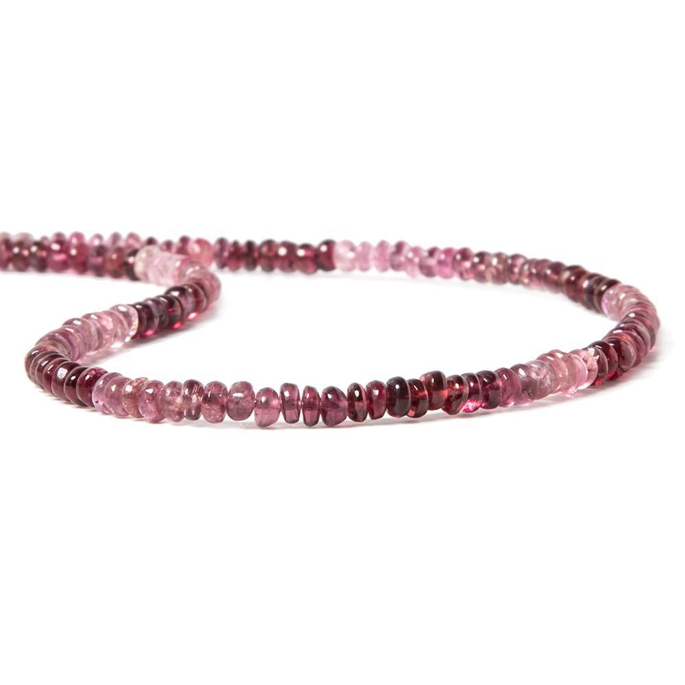 3.5mm Shaded Pink Spinel Plain Rondelle Beads 16 inch 196 pieces (ONLINE ORDER ONLY)