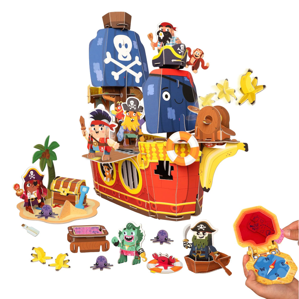 Plucky Pirates Banana-Rama Pirate Ship Playset (50% off) (ONLINE ORDER ONLY)