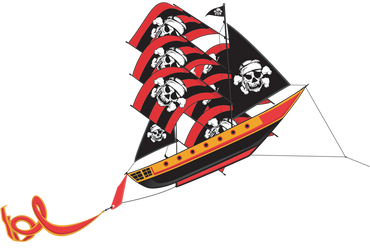 38 Inch tall SuperSize 3D PirateShip Nylon Kite (ONLINE ORDER ONLY)