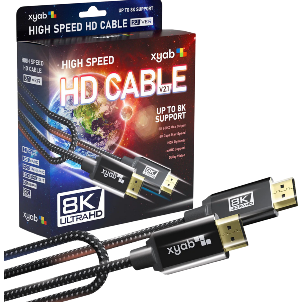 Universal HD 2.1 Ultra High-Speed Cable - 6FT (XYAB) (Online Order Only)