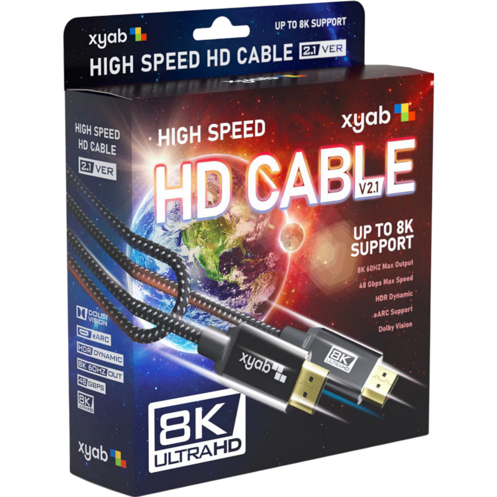Universal HD 2.1 Ultra High-Speed Cable - 6FT (XYAB) (Online Order Only)