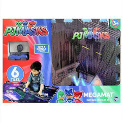 PJ Masks - 6 Tiles - 28 x 19 Inch - Mega Floor Mat with Vehicle (Online Order Only)