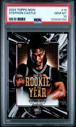 Graded 2024 Topps Now Stephon Castle #14 Rookie RC Basketball Card PSA 10 Gem Mint (ONLINE ORDER ONLY)