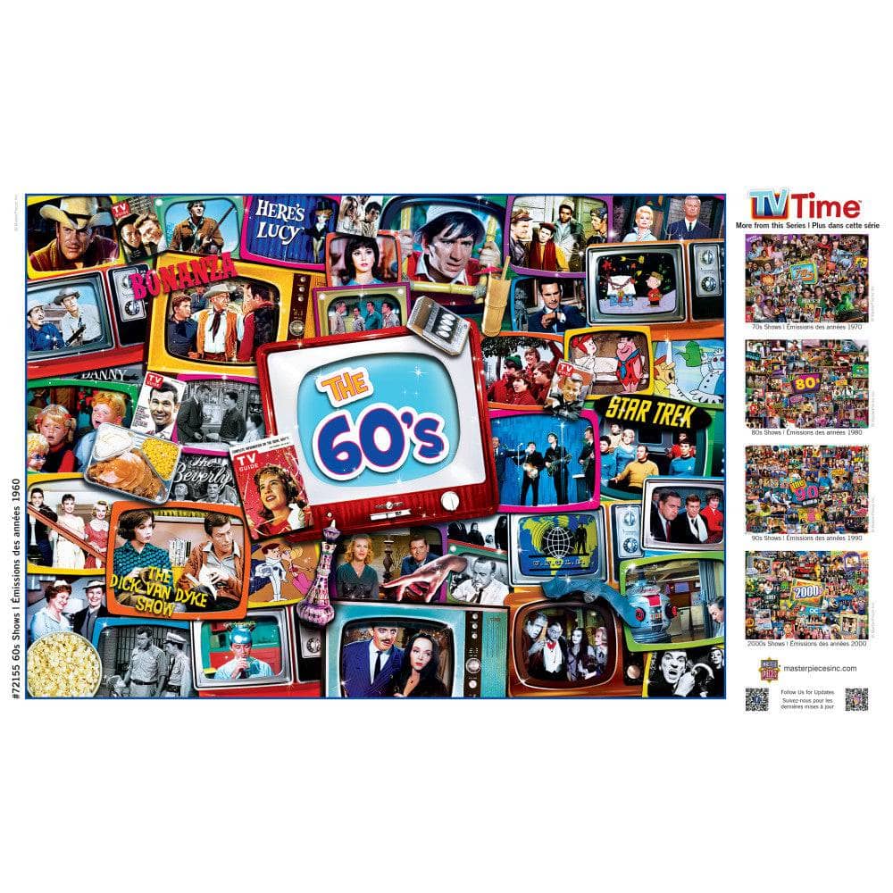 TV Time - 60's Shows 1000 Piece Jigsaw Puzzle (ONLINE ORDER ONLY)
