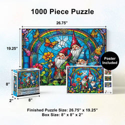 Stained Glass - Gnomish Delight 1000 Piece Jigsaw Puzzle