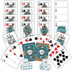 Miami Dolphins - 2-Pack Playing Cards & Dice Set (ONLINE ORDER ONLY)
