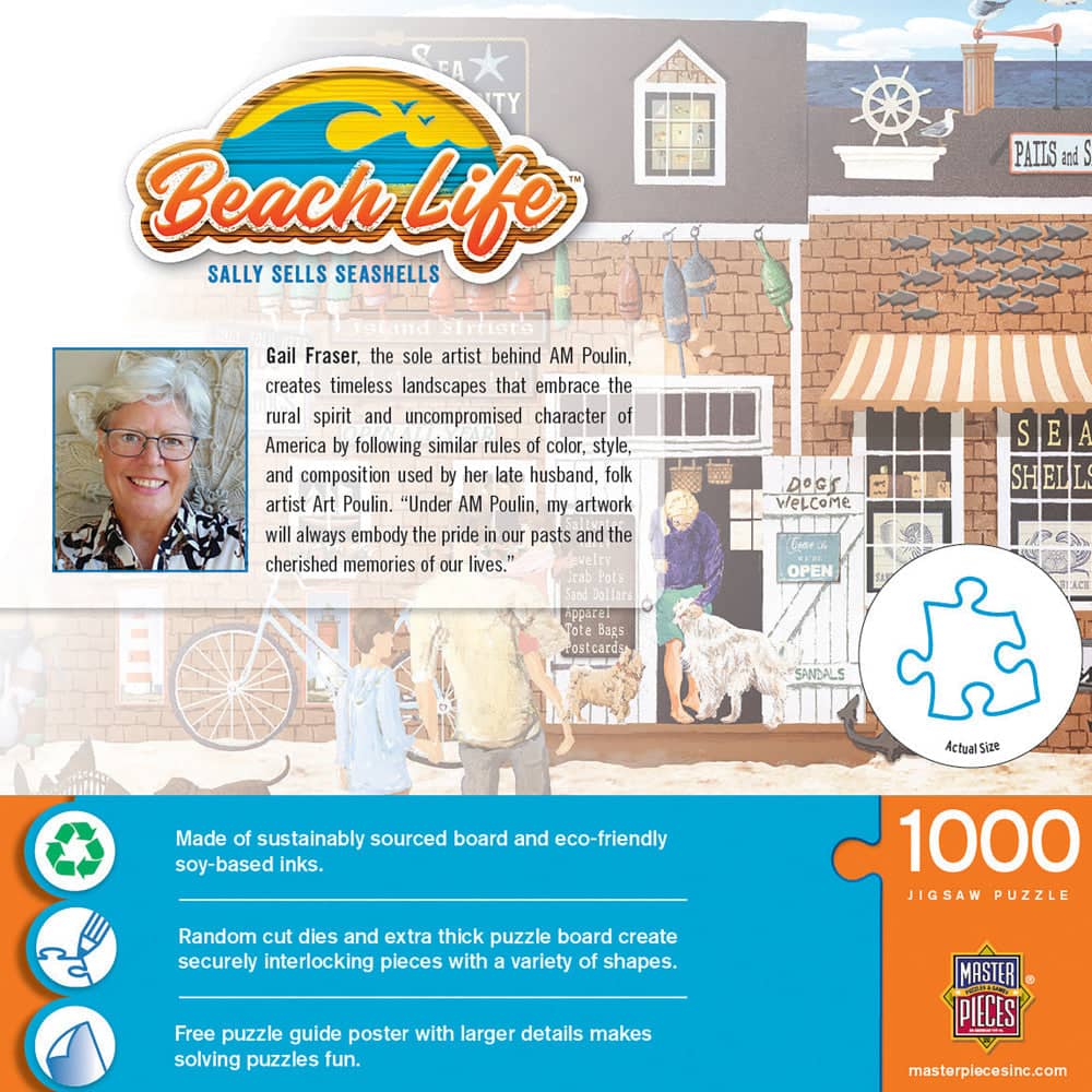 Beach Life - Sally Sells Seashells 1000 Piece Jigsaw Puzzle