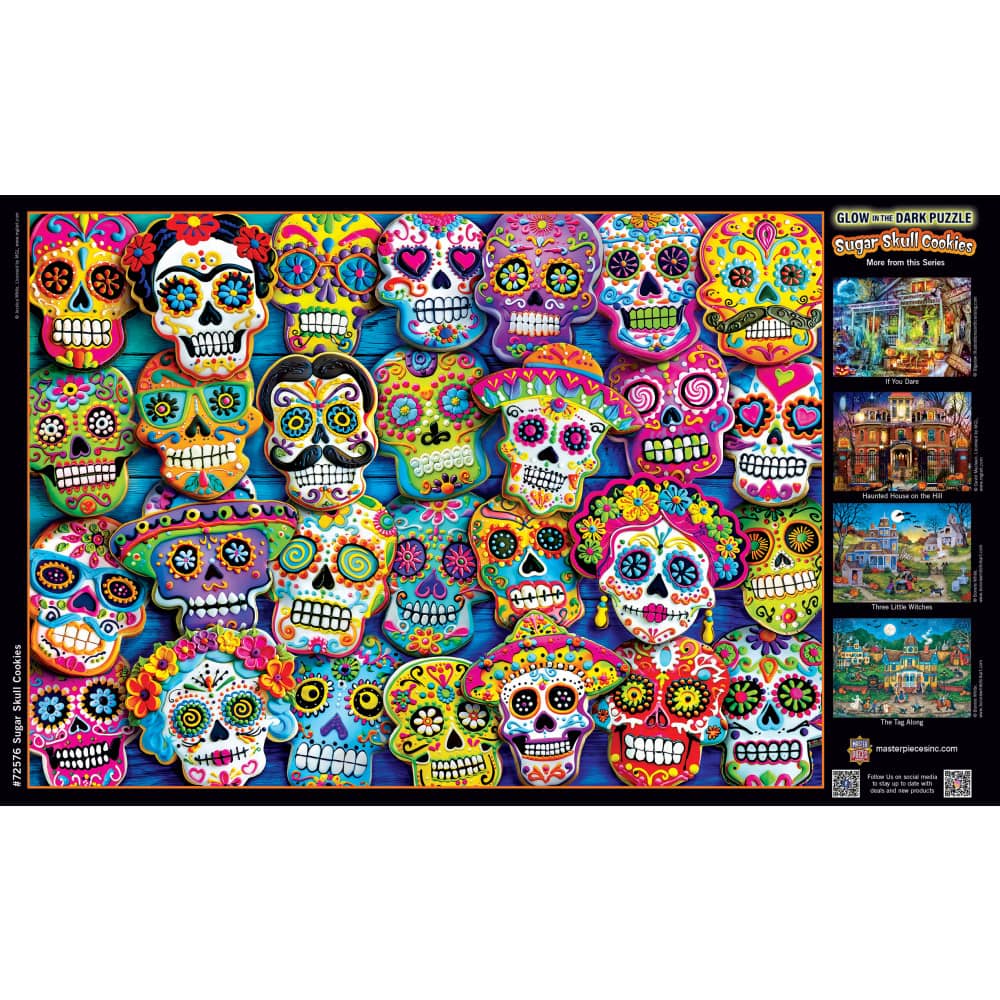 Glow in the Dark - Sugar Skull Cookies 1000 Piece Jigsaw Puzzle