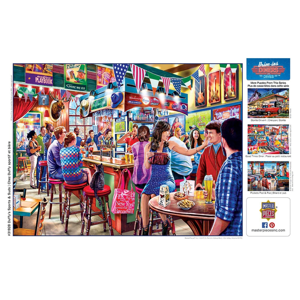 Drive-Ins, Diners & Dives - Duffy's Sports & Suds 550 Piece Jigsaw Puzzle (ONLINE ORDER ONLY)