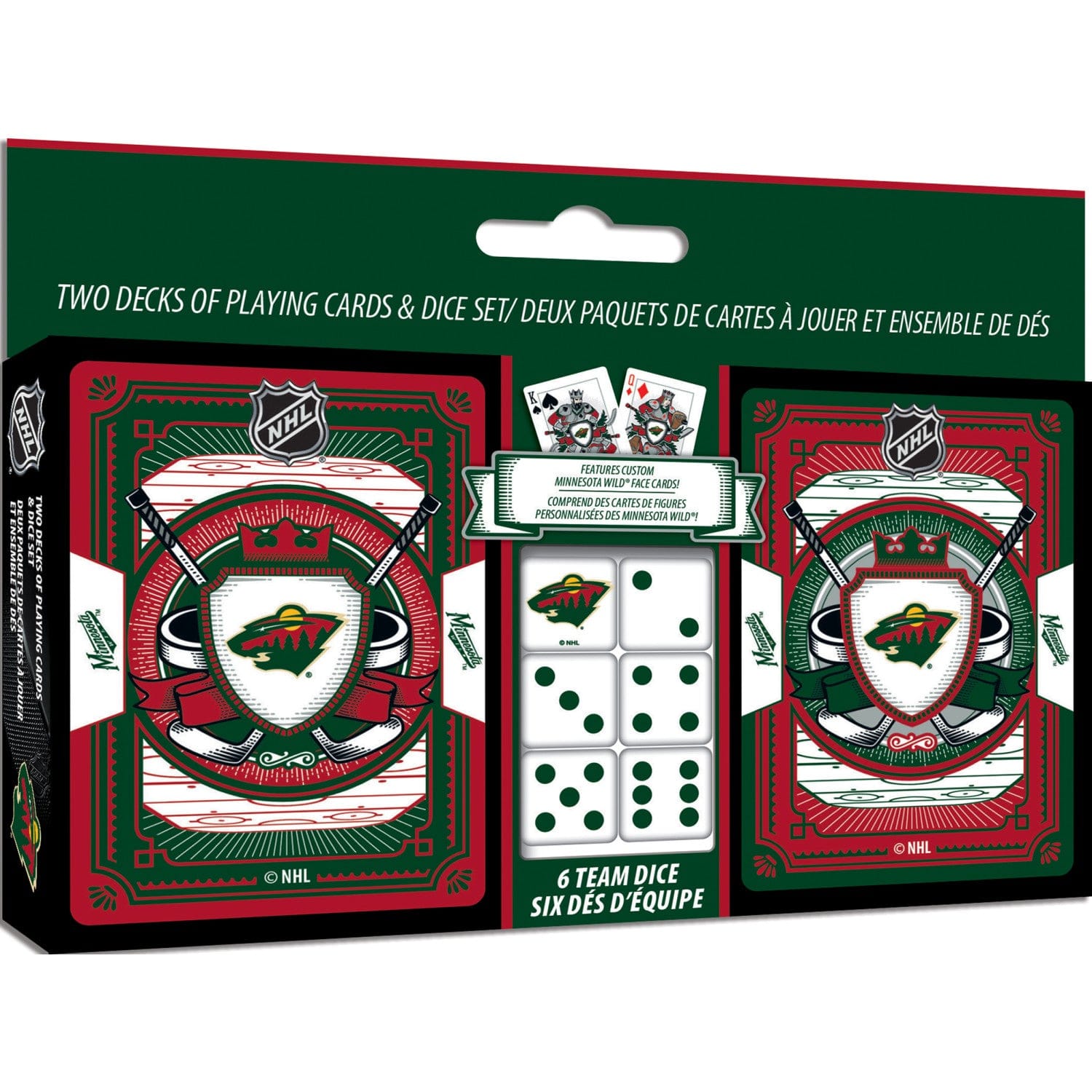 Minnesota Wild - 2-Pack Playing Cards & Dice Set (ONLINE ORDER ONLY)