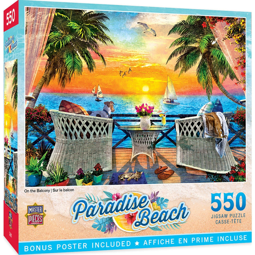 Paradise Beach - On the Balcony 550 Piece Jigsaw Puzzle (ONLINE ORDER ONLY)