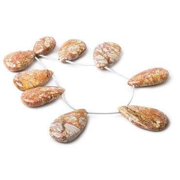20x15-35x20mm Pollack Jasper Plain Pear Beads 8.5 inch 9 pieces (ONLINE ORDER ONLY)