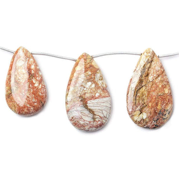 20x15-35x20mm Pollack Jasper Plain Pear Beads 8.5 inch 9 pieces (ONLINE ORDER ONLY)