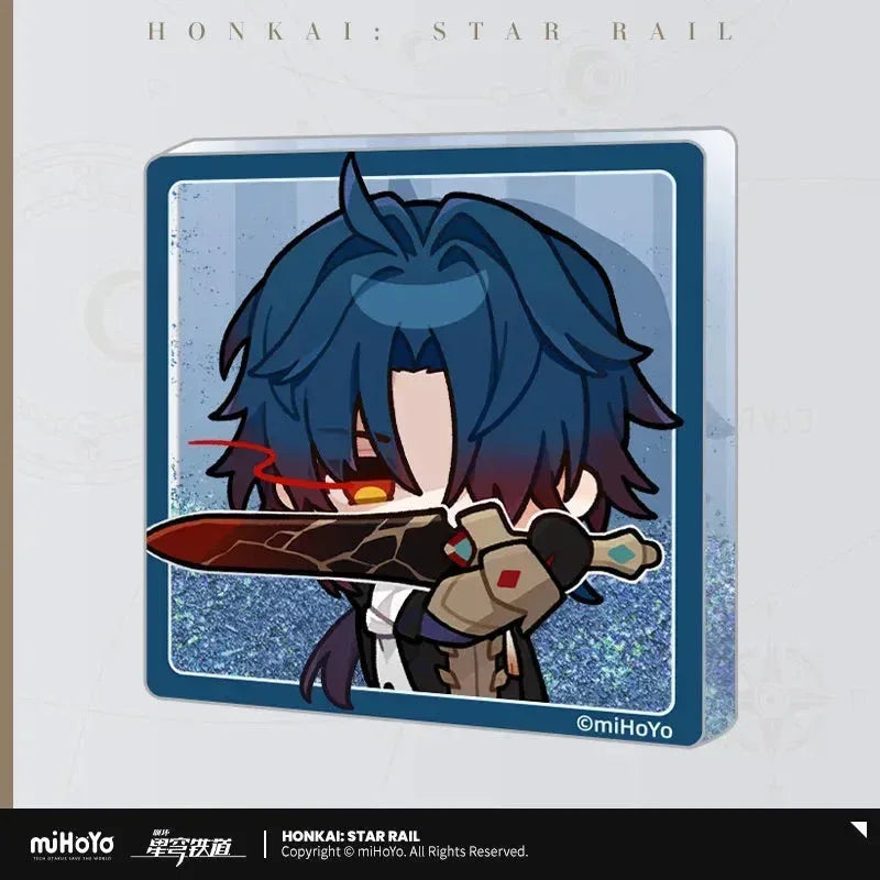 Honkai: Star Rail Pom-Pom Exhibition Series Acrylic Glitter Quicksand Refrigerator Magnets
