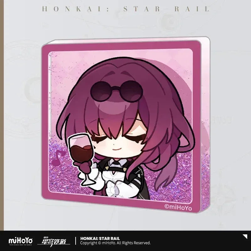 Honkai: Star Rail Pom-Pom Exhibition Series Acrylic Glitter Quicksand Refrigerator Magnets