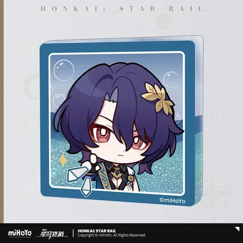 Honkai: Star Rail Pom-Pom Exhibition Series Acrylic Glitter Quicksand Refrigerator Magnets