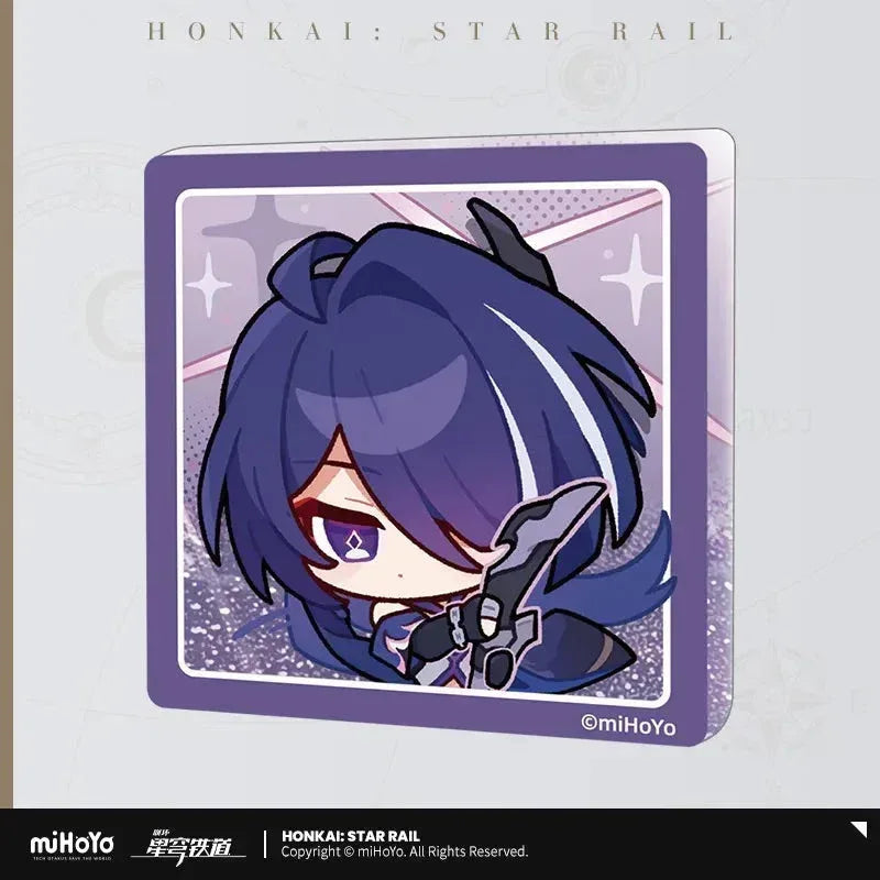 Honkai: Star Rail Pom-Pom Exhibition Series Acrylic Glitter Quicksand Refrigerator Magnets