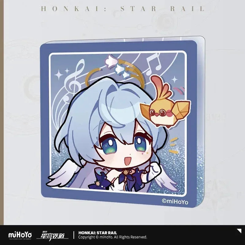 Honkai: Star Rail Pom-Pom Exhibition Series Acrylic Glitter Quicksand Refrigerator Magnets
